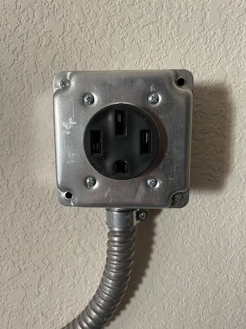 NEMA 14-50 outlet installed for Smart Home Electrical in Ormond Beach